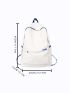 Letter Patch Decor Functional Backpack