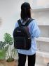 Airplane & Letter Graphic Classic Backpack