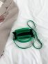 Mini Snakeskin Embossed Square Bag
