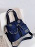 Minimalist Multi-compartment Shoulder Tote Bag