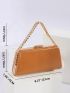 Rhinestone Decor Chain Box Bag