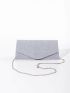 Glitter Flap Chain Square Bag