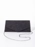 Glitter Flap Chain Square Bag
