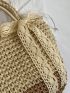 Twilly Scarf Decor Straw Bag