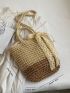 Twilly Scarf Decor Straw Bag