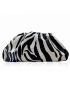 Zebra Striped Pattern Ruched Bag