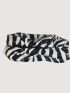 Zebra Striped Pattern Ruched Bag