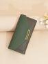 Litchi Embossed Flap Long Wallet
