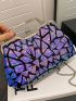 Sequin Decor Kiss Lock Evening Bag