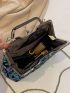 Sequin Decor Kiss Lock Evening Bag