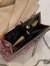 Sequin Decor Kiss Lock Evening Bag