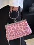 Sequin Decor Kiss Lock Evening Bag