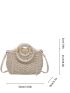 Drawstring Design Straw Bag