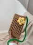 Mini Flower Decor Crochet Bag
