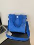Minimalist Square Bag Mini Double Handle Corduroy For School