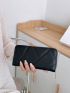 Quilted Detail Long Wallet