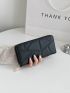 Quilted Detail Long Wallet