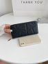 Quilted Detail Long Wallet
