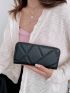 Quilted Detail Long Wallet