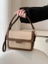Mini Two Tone Flap Square Bag
