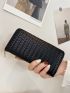 Braided Embossed Long Wallet
