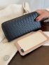 Braided Embossed Long Wallet
