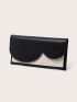 Two Tone Flap Small Wallet