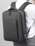 Men Letter Graphic Laptop Backpack