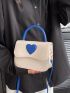 Mini Heart Decor Flap Square Bag