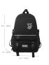 Cartoon Graphic Buckle Detail Backpack