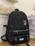 Cartoon Graphic Buckle Detail Backpack