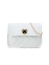Quilted Pattern Chain Square Bag