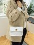 Quilted Pattern Chain Square Bag