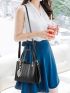 Minimalist Square Bag With Bag Charm