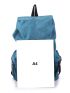 Men Buckle Decor Flap Backpack