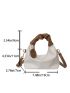 Mini Ruched Detail Hobo Bag With Bag Charm