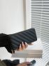 Quilted Detail Long Wallet