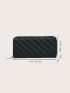 Quilted Detail Long Wallet