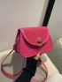 Neon Pink Metal Decor Saddle Bag