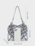 Floral Pattern Chain Decor Novelty Bag