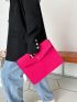 Crocodile Embossed Snap Button Envelope Bag
