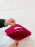 Crocodile Embossed Snap Button Envelope Bag