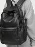 Release Buckle Decor Minimalist Classic Backpack