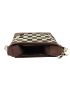 Checkered Pattern Flap Square Bag