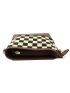 Checkered Pattern Flap Square Bag