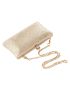 Mini Metallic Rhinestone Decor Chain Square Bag