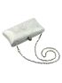 Metallic Snakeskin Embossed Chain Square Bag