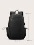 Men Minimalist Zipper Backpack