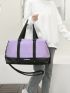 Letter Graphic Large Capacity Duffel Bag