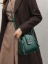 Minimalist Zip Front Satchel Bag